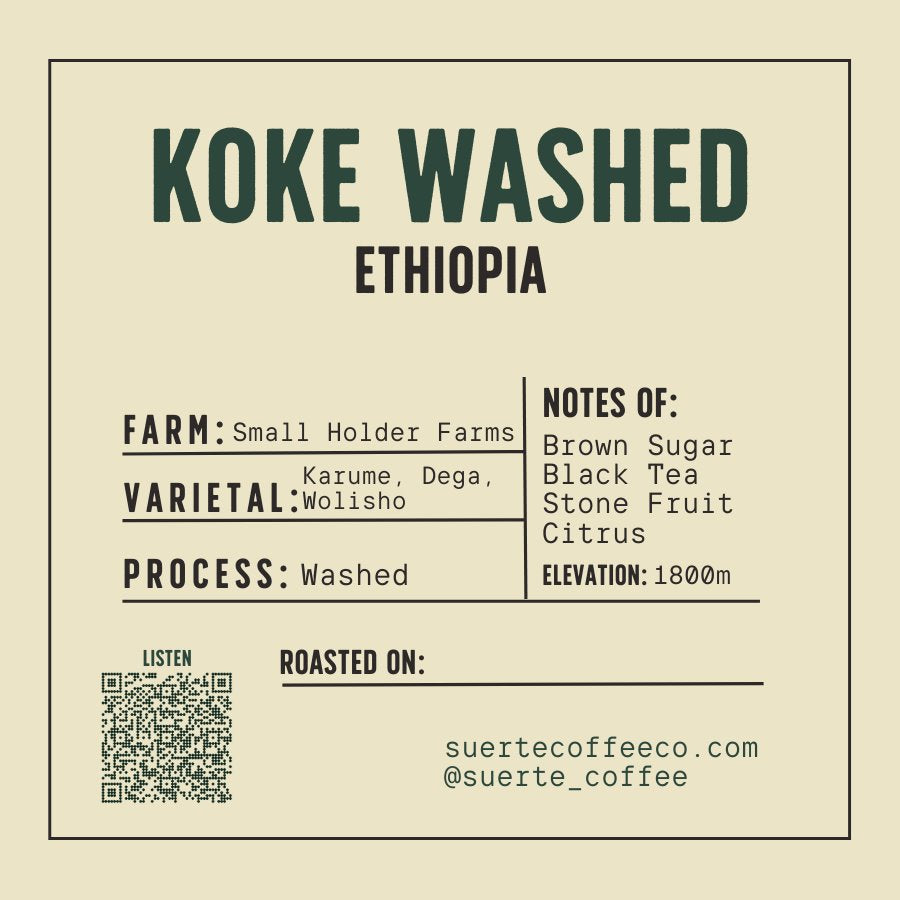 Ethiopia Koke Washed Suerte Coffee 